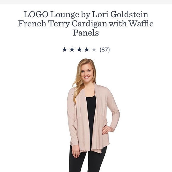 Logo Lounge open from cardigan with great pockets. Medium. 29” long A275014 - Picture 1 of 2